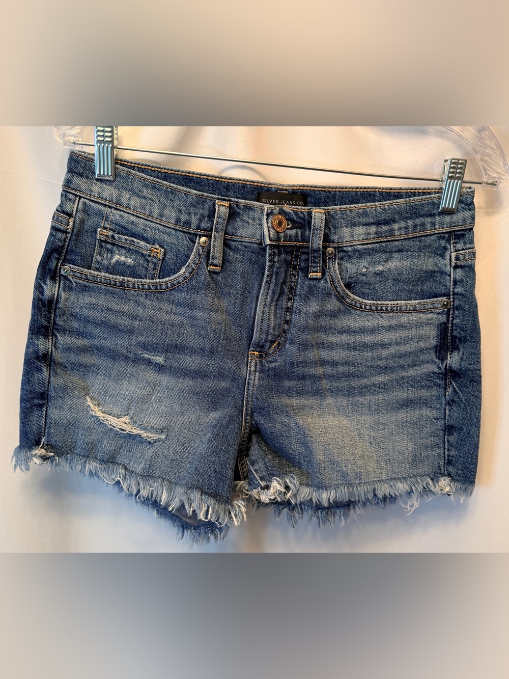 Silver Jeans Size 25 (30” Waist) Not Your Boyfriend Distressed Cut Off Shorts